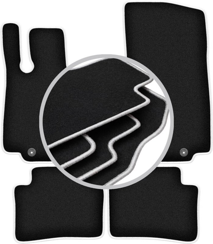 CARLUX-SILVER Autofußmatten für: Mercedes C-Klasse W206 Limousine, Kombi (2021-)