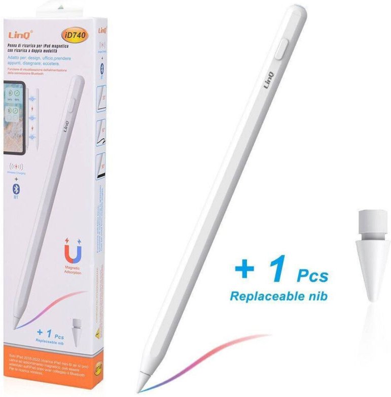 Trade Shop - apple ipad magnetischer kabelloser stift mit dual-ladung und bluetooth-modus ID740 -