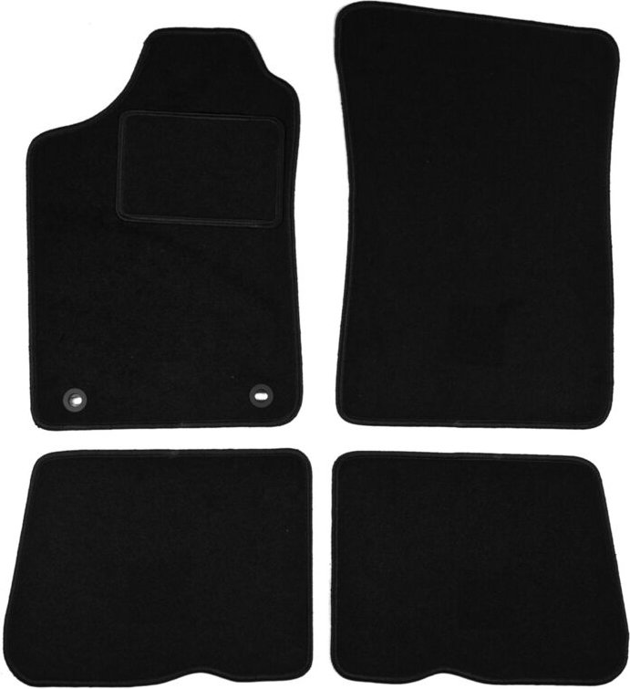 Schwarze Veloursmatten für: Renault 19 Cabrio, Fließheck, Limousine, Chamade (1988-1996)