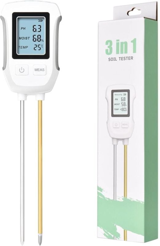 5-in-1-Bodentester, PH-Meter, digitaler Pflanzenthermometer-Tester mit Helligkeit/Temperatur/Boden-PH/Bodenfeuchtigkeit/...