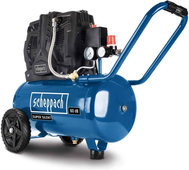 Leiser Kompressor HC25Si 24L 8bar 1,1kW 2 Zyl. Scheppach lfrei 60dB - 5906140901