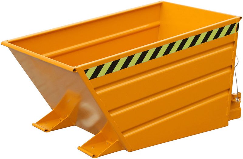 Bauer Kippbehälter mit Hebelverschluß VD 500, lackiert, Gelborange