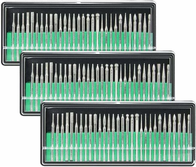 Simplicity - 90 Stück Diamantbohrer, 3 mm Schaft, 120 Körnungen, Schleifscheibe, Bohrer, Diamantgravur, Schnitzform, Boh...