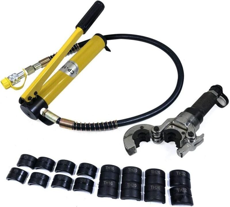 6T Hydraulische Presszange V/TH-Kontur Hydraulik Crimpzange-360 ° Drehbarer Kopf Radialpresse Kupferrohr Presszange mit ...