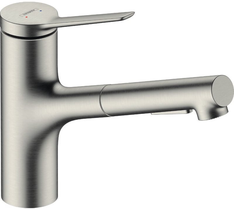 Zesis M33 - Spültischarmatur mit ausziehbarer Brause, sBox, Edelstahloptik 74821800 - Hansgrohe