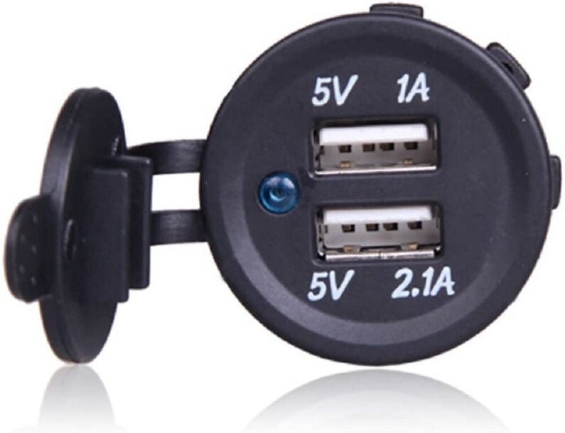 Trade Shop Traesio - Trade Shop - ladebuchse 1A 2.1A 12V motorrad wasserdicht dual usb port atv boot auto -