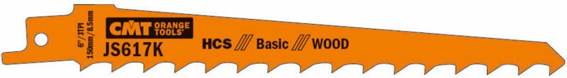 JS617K-5 5 HCS 150 x 8,5 x 3 TPI Holzsägeblätter (Seiteneinstellung/gefräst)