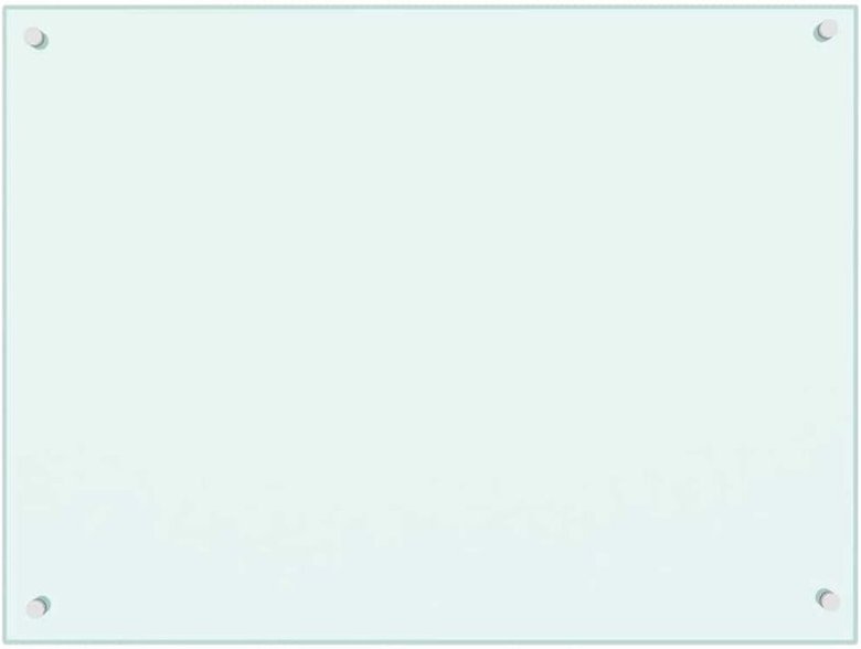 Küchenrückwand Weiß 80x60 cm Hartglas Vidaxl