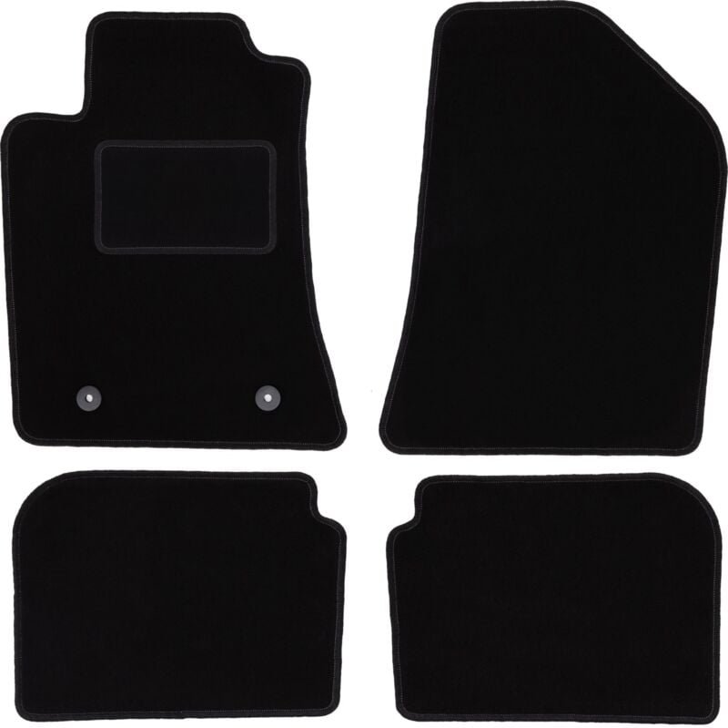 Schwarze Veloursmatten für: Toyota Avensis II T25 Kombi, Liftback, Limousine (2003-2009)