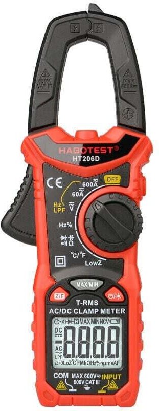 HT206D Digitales Einzelblock-Stromzangenmessgerät Hochpräzises professionelles Multimeter Intelligentes digitales AC- un...