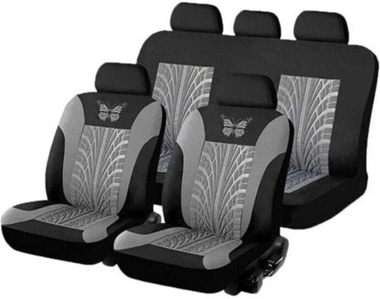 Thumbnail - ZVD - Autositzbezug, universelles Autositzbezug-Set, Sitzbezüge für vorne und hinten, Grau