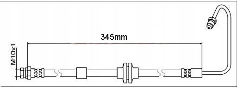 Starrer flexibler Bremsschlauch Hinterer Bremssattel: Renault LAGUNA 3 4Control