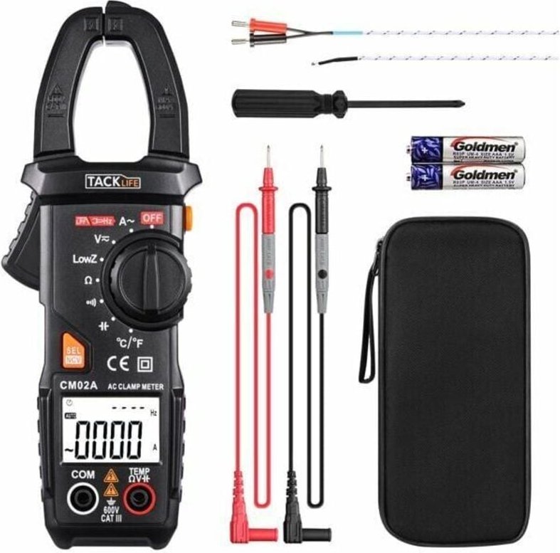 XVX - bf tacklife Strommesszange, Amperemeter mit 6000 Counts, professionelles Digitalmultimeter mit automatischer Berei...