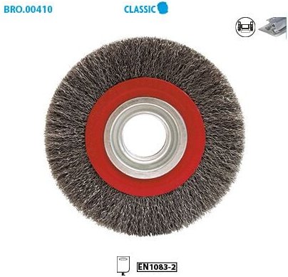 Rundbürste Stahldraht gewellt Classic ø 150 Bohrung 16/20/25 St. 20 Draht 0,30