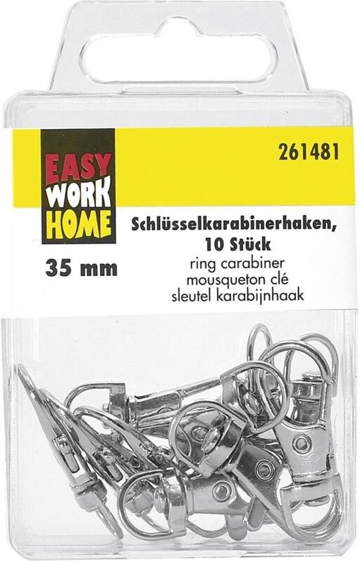 Schlüsselkarabinerhakensatz 10er Pack