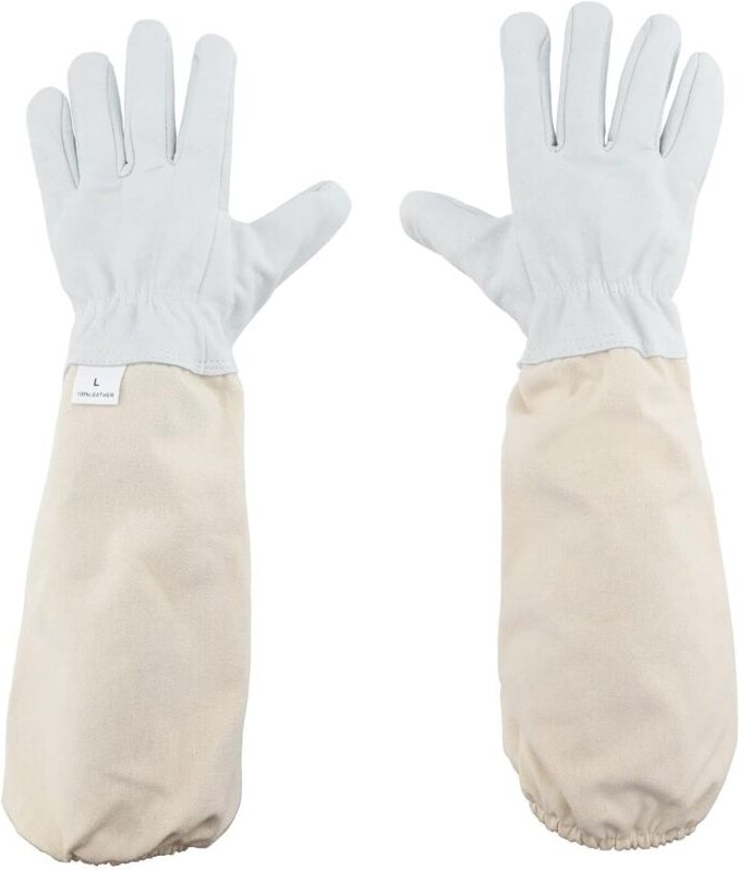 Imkerhandschuhe aus Ziegenleder mit belüfteten Ärmeln, Größe L, Groß