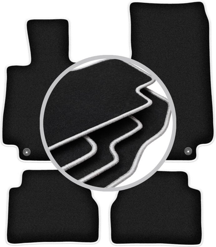 CARLUX-SILVER Autofußmatten für: Mercedes E W213 Limousine, Kombi, Liftback, Coupé (2015-)