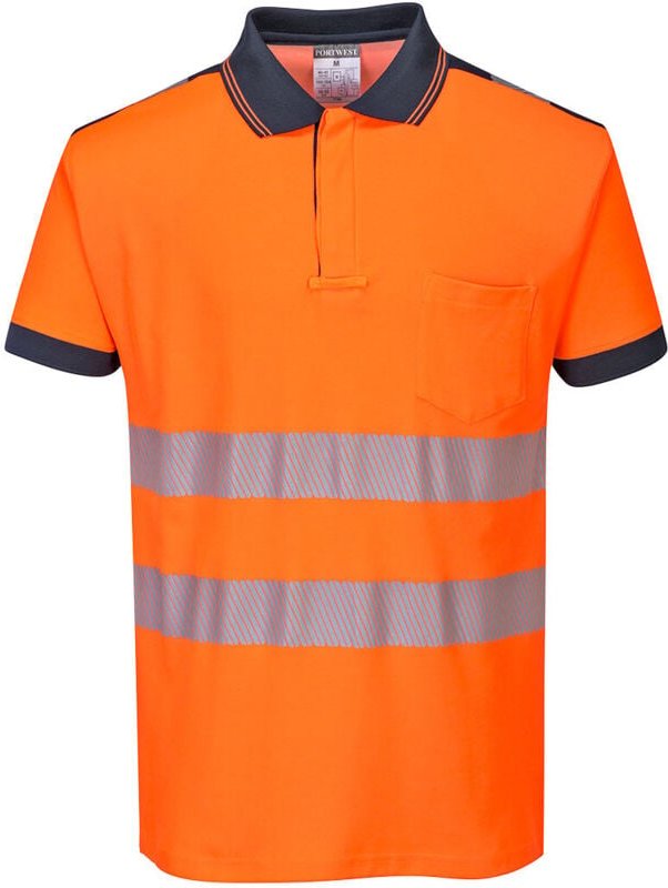 Thumbnail - Polo HV PW3 Orange/Marine M