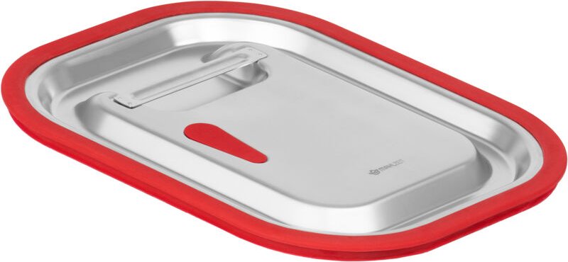 Mahlzeit - gn Behälter Deckel mit Silikonrand für gn 1/2, Edelstahl Gastronomiebehälterdeckel