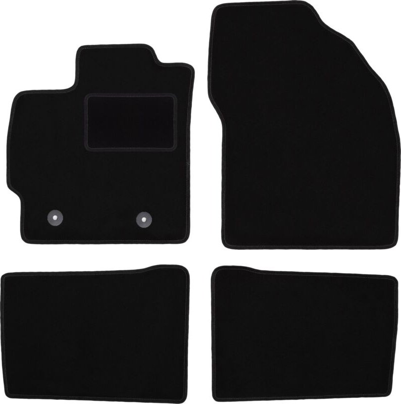 Schwarze Veloursmatten für: Toyota Prius III Fließheck (2009-2011)