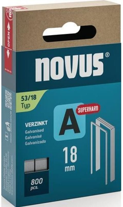 Novus - Feindrahtklammer a Typ 53 Klammerbreite 11,3 mm 18 mm 0,75 mm superhart