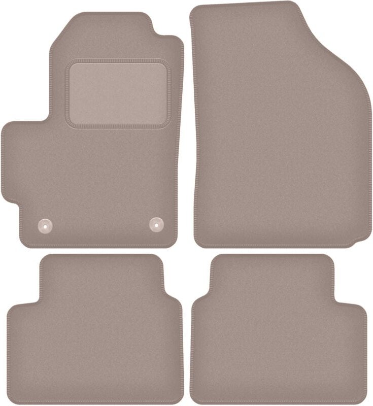 Beige Veloursmatten für: Chevrolet Spark II M200 Fließheck (2005-2009)