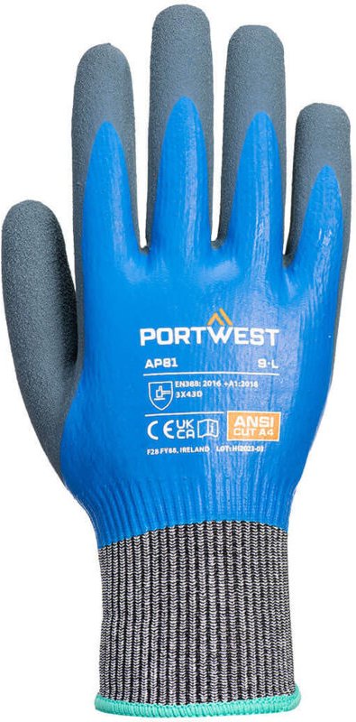 Schnittschutzhandschuhe Liquid Pro HR Cut Blau M - Größe 8