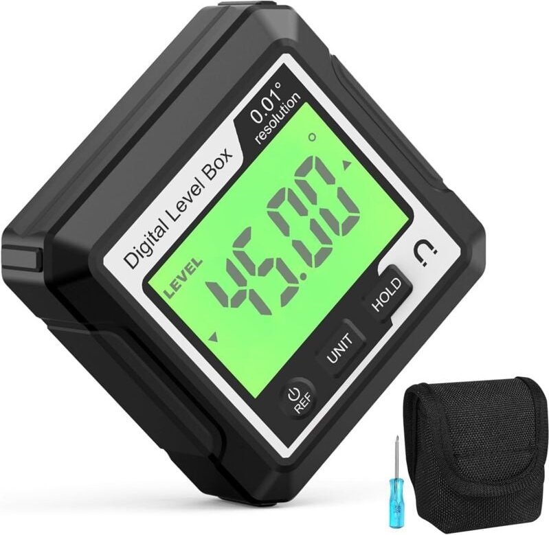 Thumbnail - Magnetischer digitaler Winkelmesser mit LCD-Display, tragbares Winkelmessgerät, batteriebetriebener Winkelmesser für Zim...