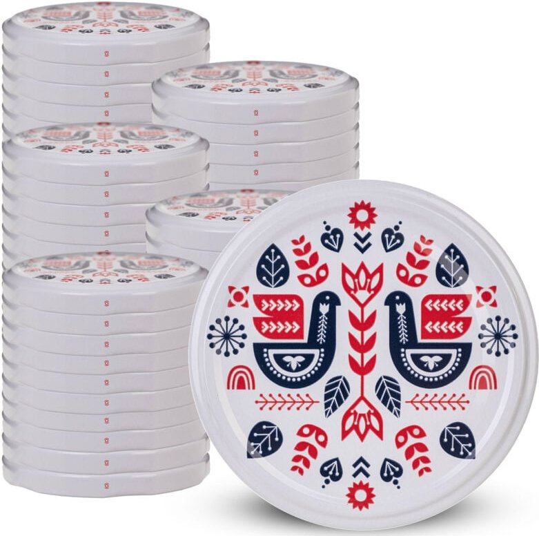 Deckel fi82 50er-Pack Muster Kurpie Folk - Kadax