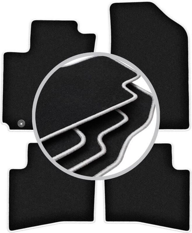 CARLUX-SILVER Autofußmatten für: Kia Rio III UB Fließheck (2011-2017)