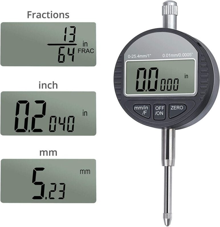 Trade Shop Traesio - Trade Shop - verwaltungszentränge mit display 0-25,4MM/0,5' tornium 0,01MM/0,005' -