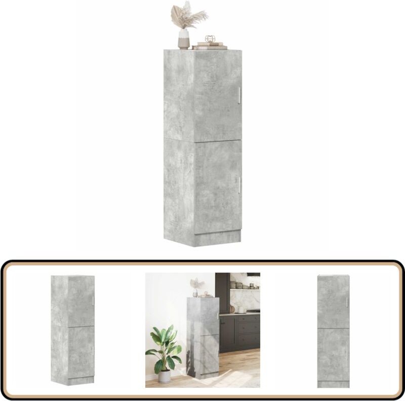 Küchenschrank Betongrau 38x41,5x131,5 cm Holzwerkstoff - Vidaxl