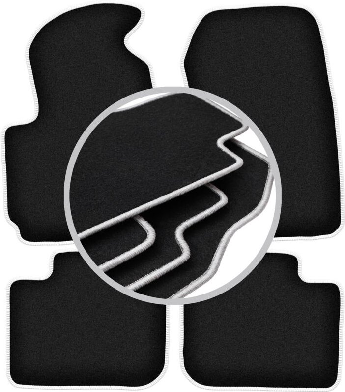 CARLUX-SILVER Autofußmatten für: Mitsubishi Colt VII Fließheck (2004-2008)