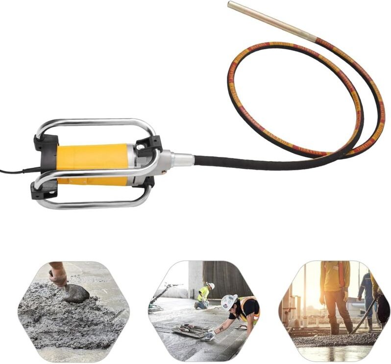 Elektrisch Betonrüttler 2000W Innenrüttler Flaschenrüttler Profi Industiraler Betonvibrator für Einführen in nassen Beto...