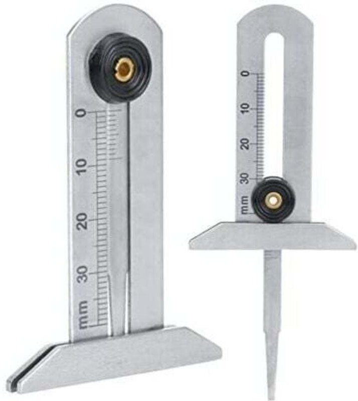 Thumbnail - Lablanc - Reifenverschleißmessung, Edelstahl-Reifentiefenmesser, Reifensicherheitslineal, Reifenmessgerät 0–30 mm für Au...