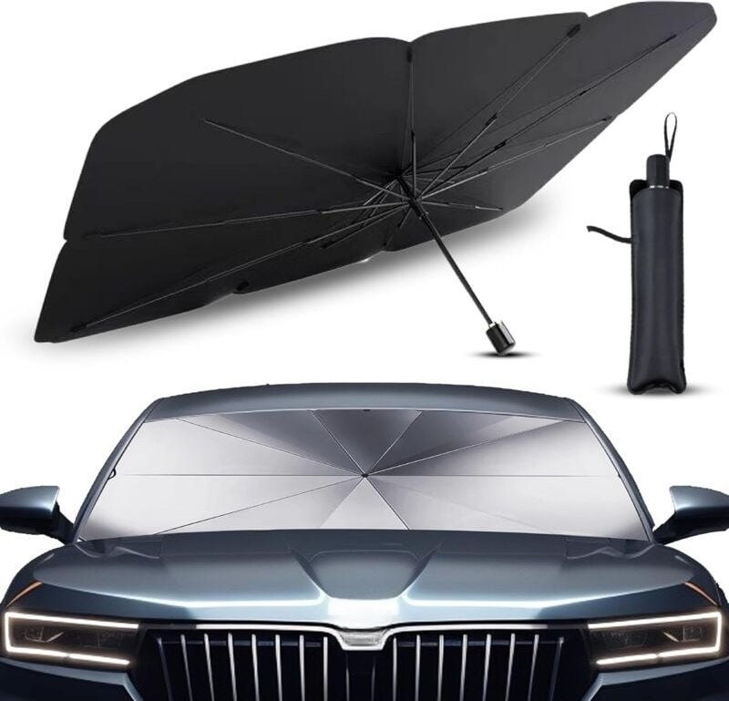 Thumbnail - Sonnenschutz für die Windschutzscheibe des Autos, Sonnenschirm für SUV und LKW, UV-beständiger Sonnenschutz für die Wind...