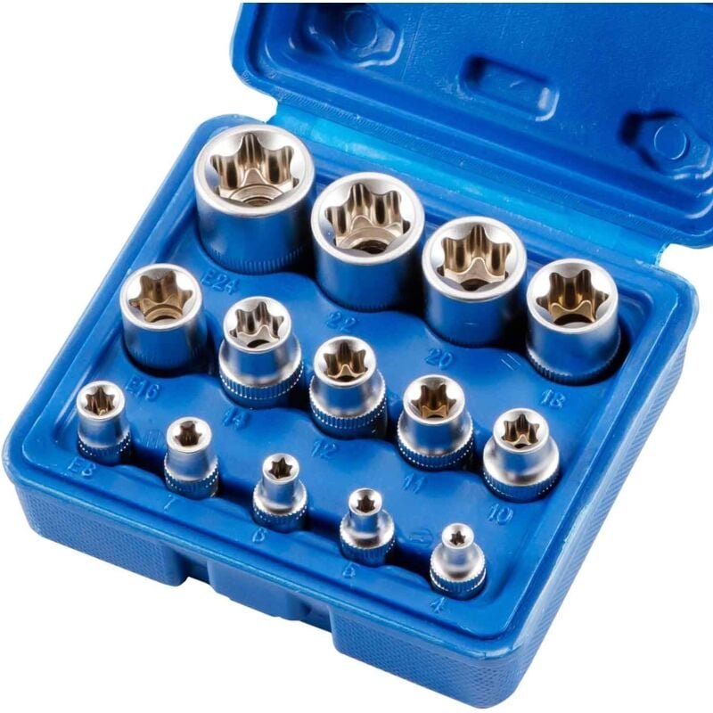 Thumbnail - Sollbry 14-teiliges E4-E24-E-Torx-Innensechskant-Torx-Steckschlüsselset