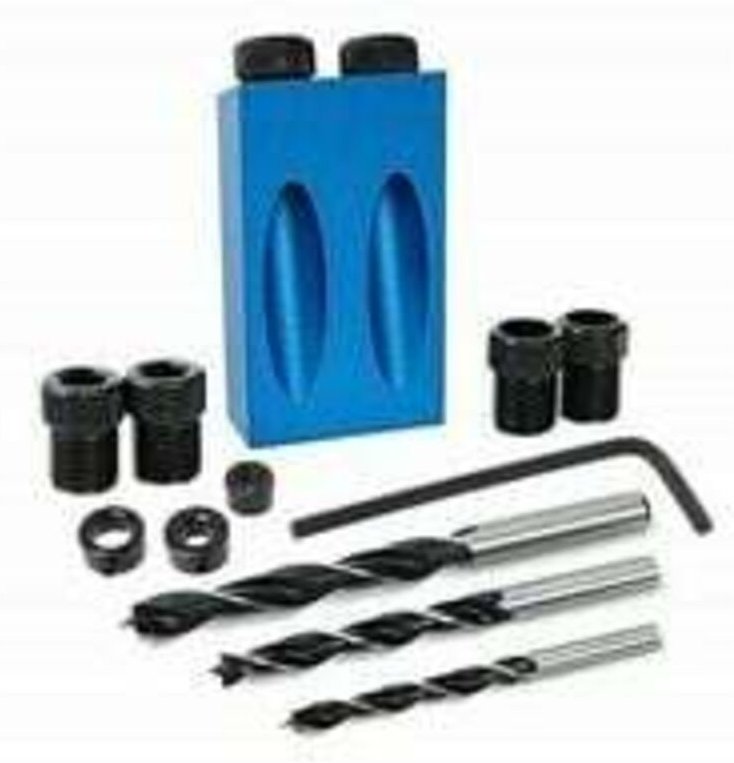 Tonchean - Bohrlehre - 15° schräge Bohrführung, Taschenloch-Bohrset, Holzbearbeitung, schräges Bohrführungsset, Ortungs-...