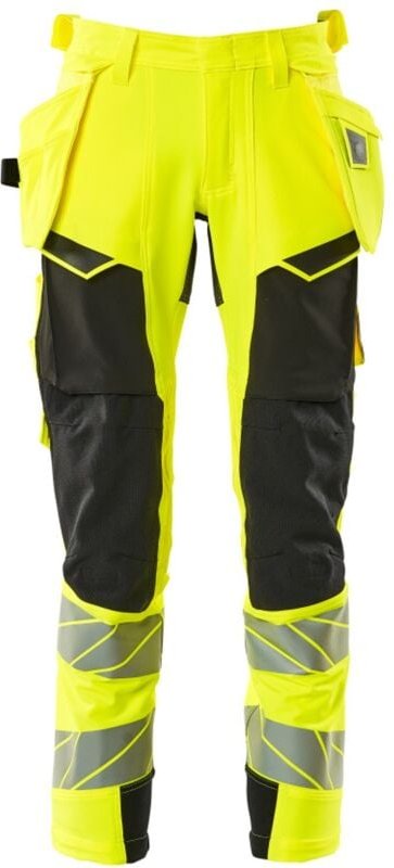 Warn-Stretchhose mit Hängetaschen 19031-711 Gr. 25 hi-vis gelb/schwarz - Mascot