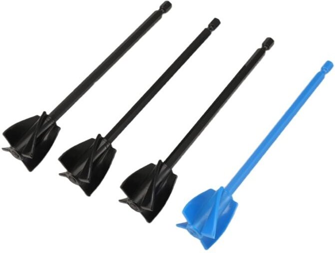 4-Teiliger Epoxid-Mischeraufsatz für Bohrer, Wiederverwendbare Farbe und Harzmischpaddel zum Mischen Von Epoxidharz, Far...