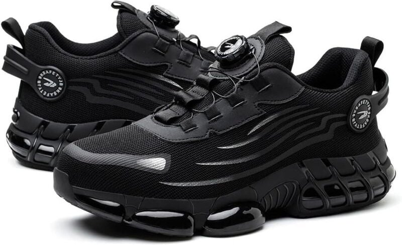 Anti-Smashing- und Anti-Pannen-Arbeitssicherheitsschuhe, Sicherheitsschuhe mit drehbarer Schnalle und Schnürung, atmungs...