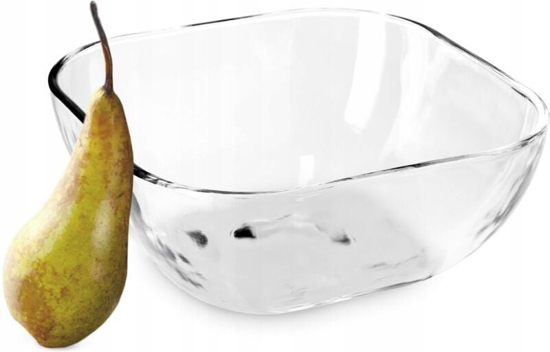 Glasschüssel, eckige Obstschale aus robustem Glas, 20cm, 1 stück - Kadax