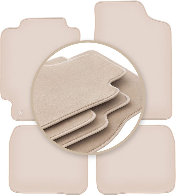 Beige PREMIUM-Matten für: Toyota Corolla E10 Fließheck, Kombi, Limousine 1992-1997