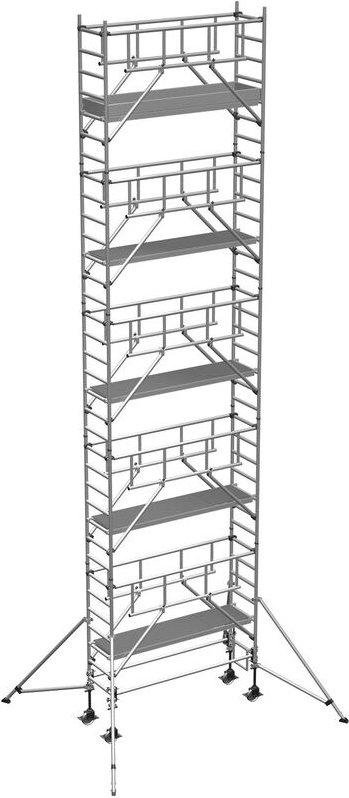 Zarges Fahrgerüst MultiTower S-PLUS 1T mit Auslegern 2,50m Plattformlänge 13,20m AH