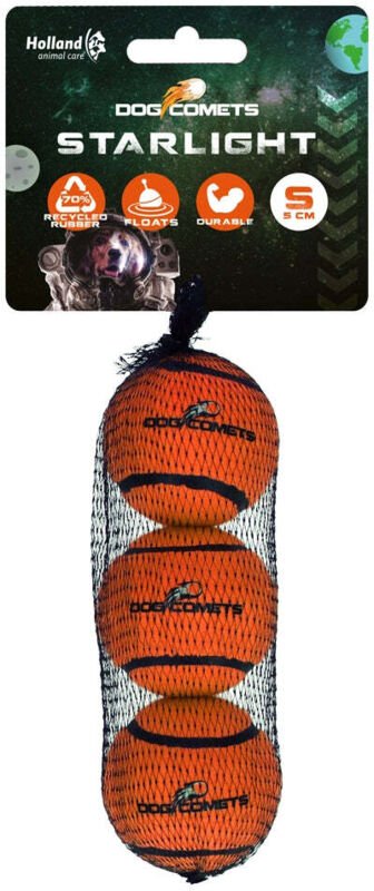 Hundekometen starlight tennisbal s oranje 3