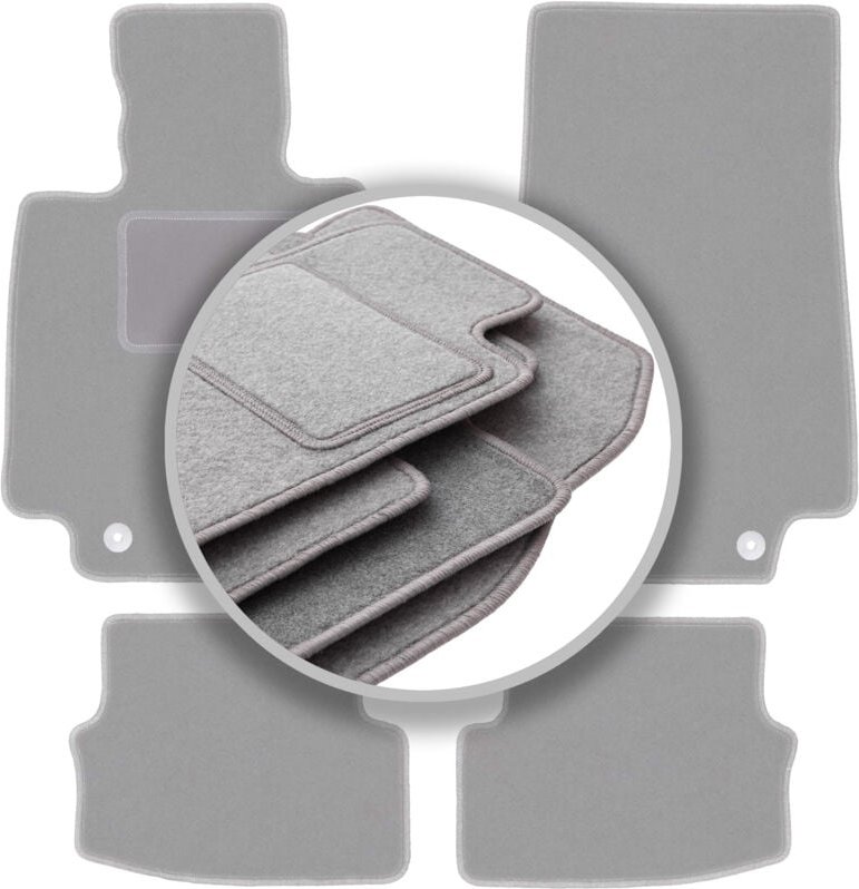 Graue Autofußmatten für: Mercedes C W205 Cabrio, Coupé (2015-)