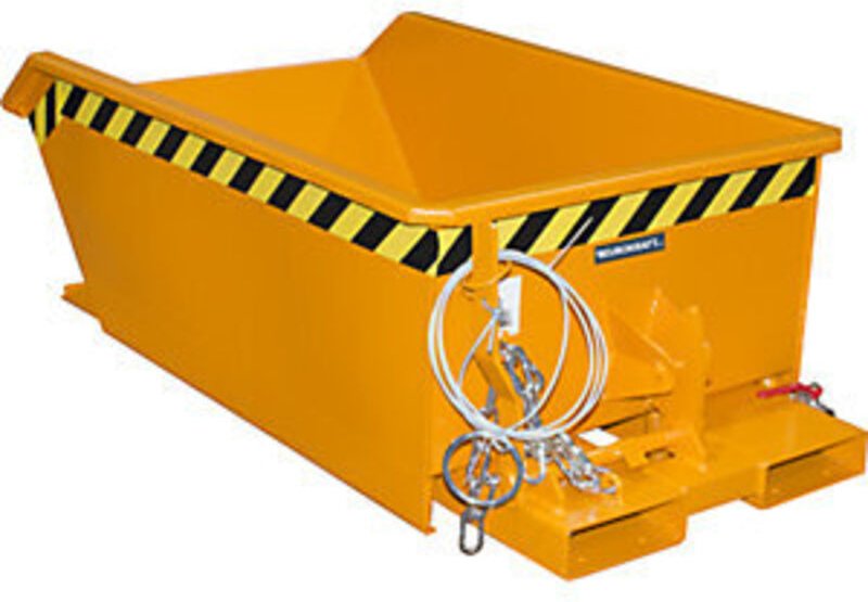 Bauer Mini-Spänebehälter SMGU 270, lackiert, Gelborange