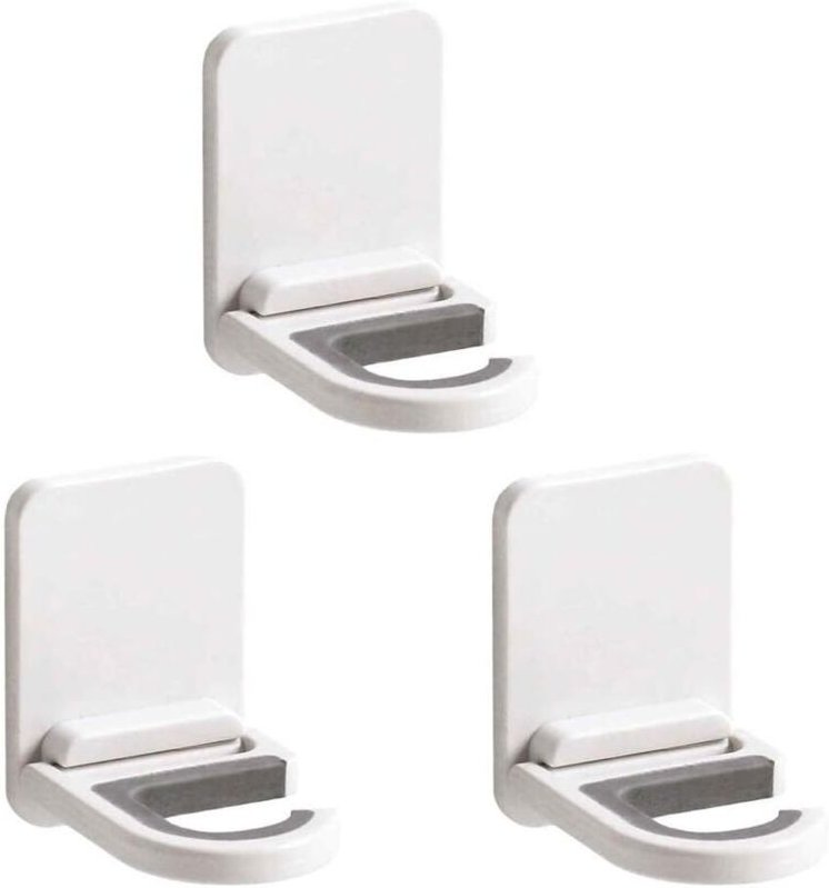 Lntyq - 3er-Pack Wandmontage, selbstklebender, rutschfester Mopp- und Besenhalter für Küche, Garage, Garten, Weiß