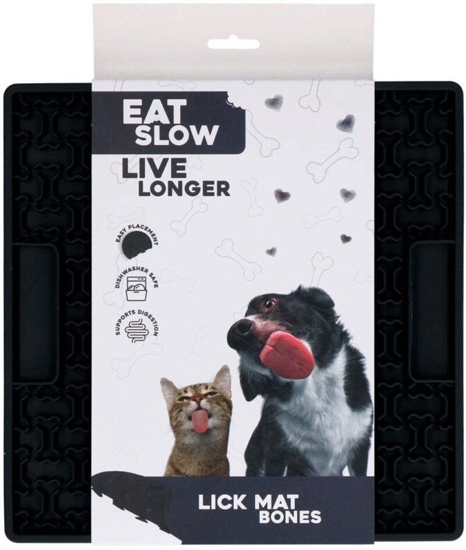 Iss langsam lebe langer lecke mat bones grey