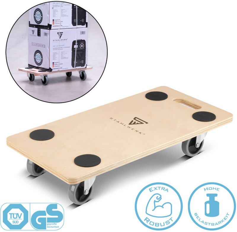 STAHLWERK Rollwagen TRS-250 ST mit 250 kg Tragkraft 58 x 29 cm Plattformwagen